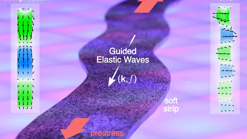 Viscoelastic dynamics of a soft strip subject to a large deformation